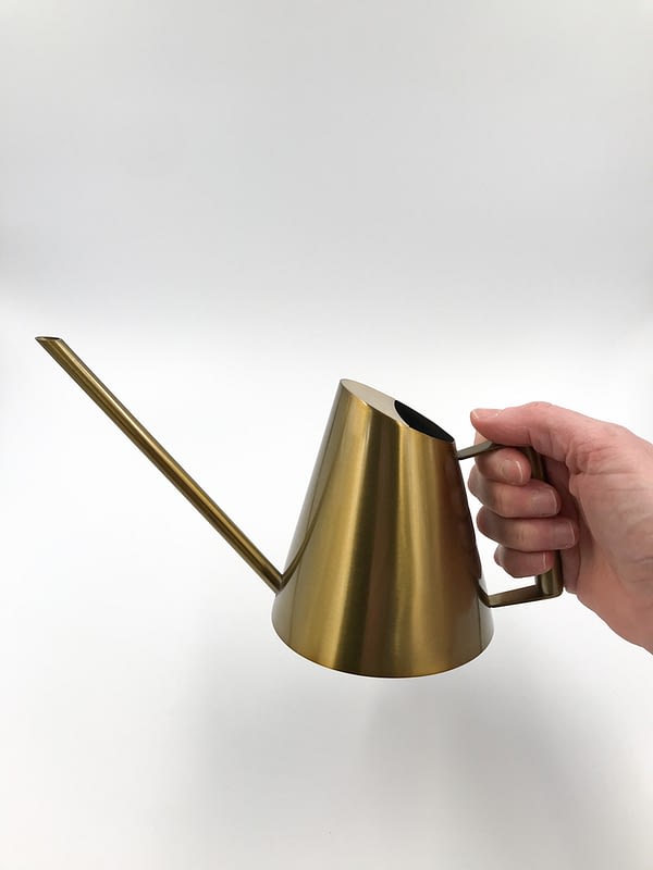 Golden watering can for houseplants
