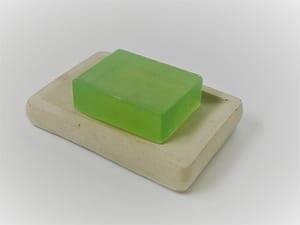 Soap dish with soap