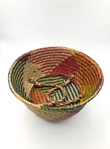 Boho Muticolour belly basket folded for sale