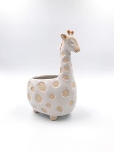 Empty Mrs Giraffe plant pot - planter for small to medium houseplants from Botanica Verde for sale with plant