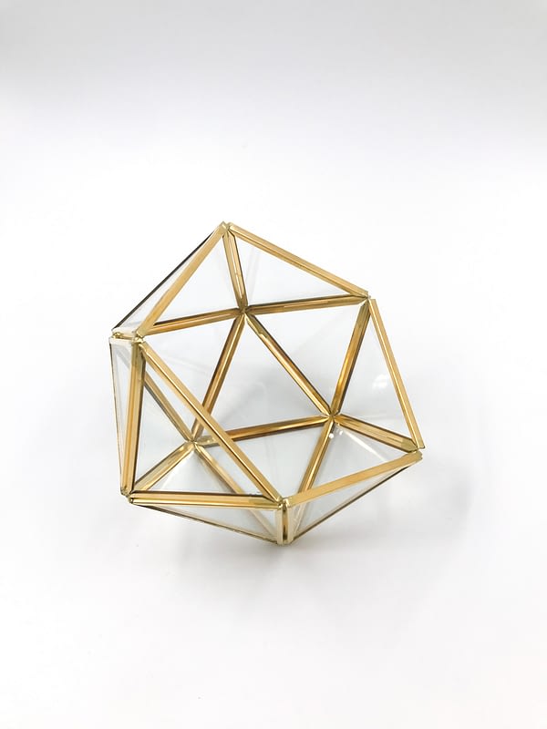 Geometric Terrarium gold for sale from Botanica Verde