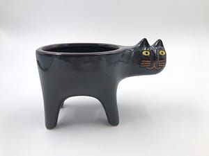 Empty Dark blue Cat plant pot for sale