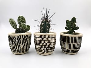 Boho plant pot trio - set of 3 small pots
