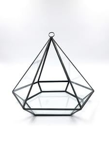 Glass Terrarium - large diamond shape