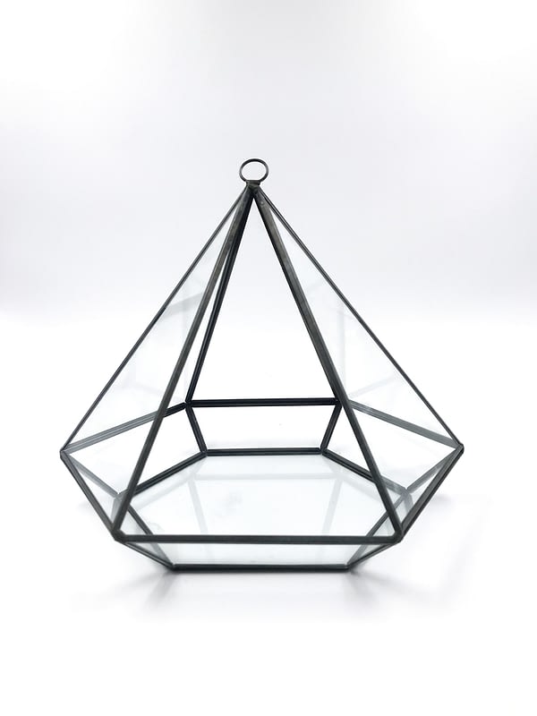 Glass Terrarium - large diamond shape for sale
